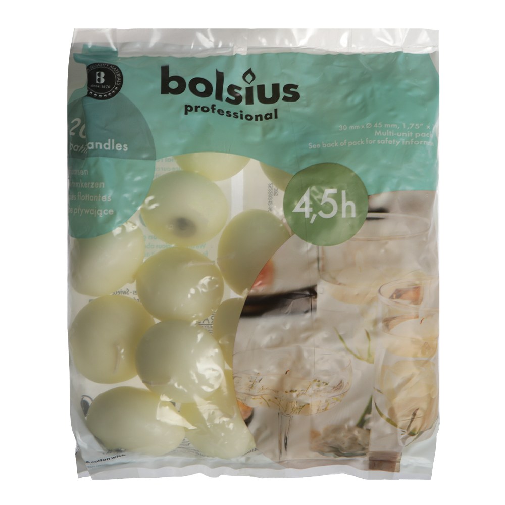 볼시우스 플로팅 캔들 20개 무향 4,5시간연소, 20개, 30g, 01 미색 12,500원