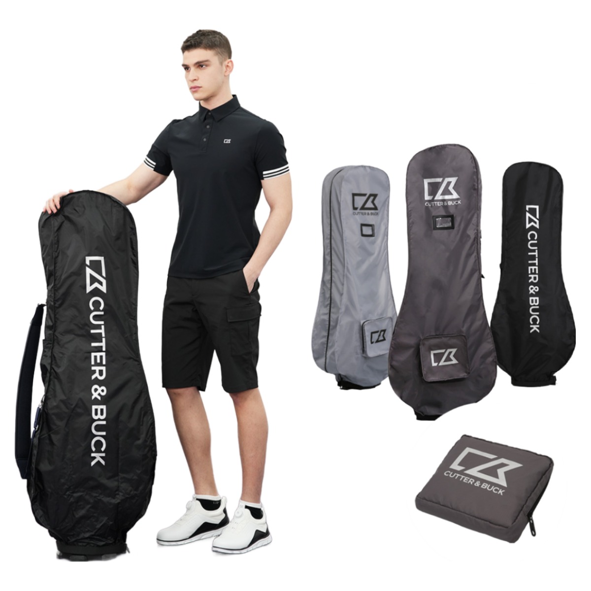 커터앤벅 경량 골프 항공커버(보관 파우치 일체형) - CBU3AAC392, 그레이 25,000원