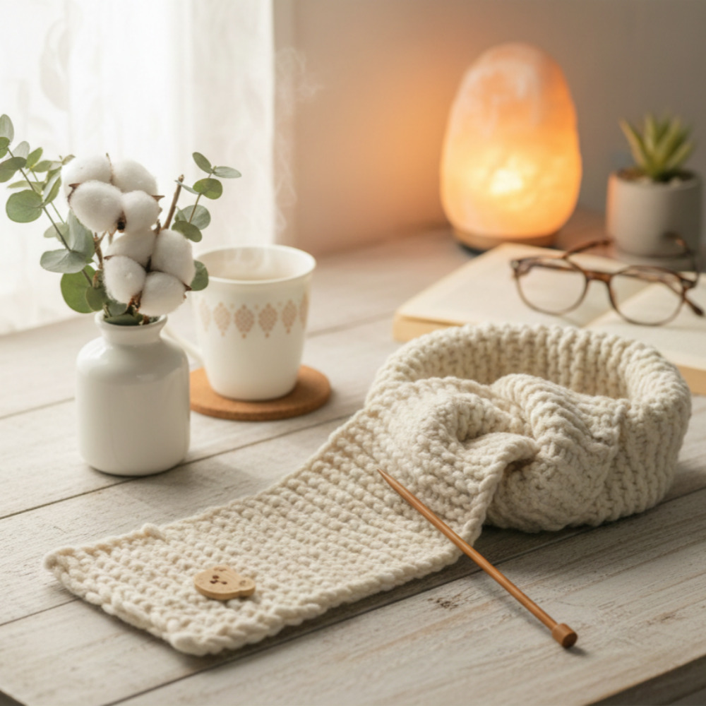 목도리 뜨개질 세트 DIY 손뜨개 패키지 초보자용 겨울뜨개 털실포함, 그레이 19,000원