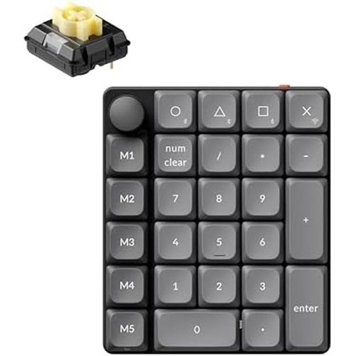 K0 Max 무선 로우 프로파일 숫자 패드 QMKVIA 프로그래머블 핫 스왑 가능한 스위치 RGB 백라이트 2.4GHz 및 블루투스 5.3 1000Hz 폴링 속도 노브 포함 149,130원