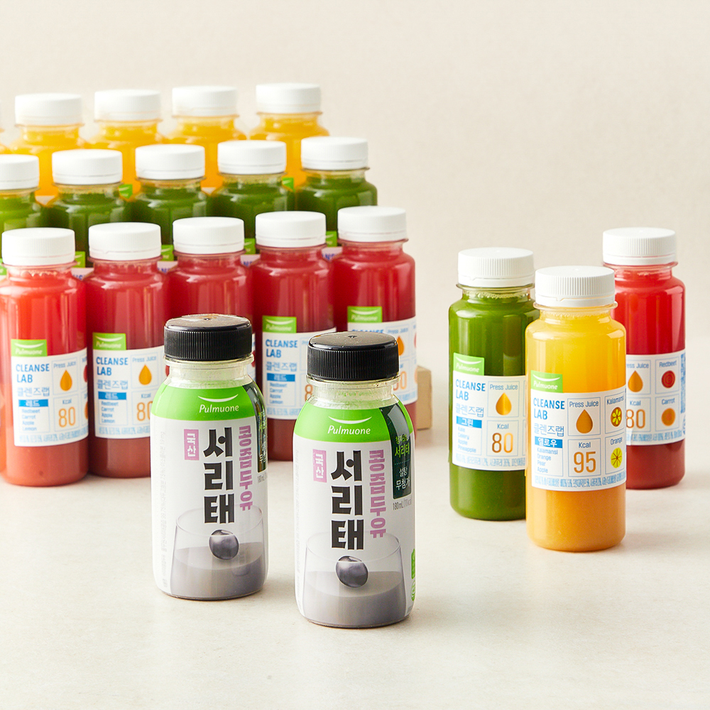 풀무원녹즙 클렌즈 3days 프로그램 워밍업 3종 x 6병 +서리태콩즙 3병, 1세트 84,000원