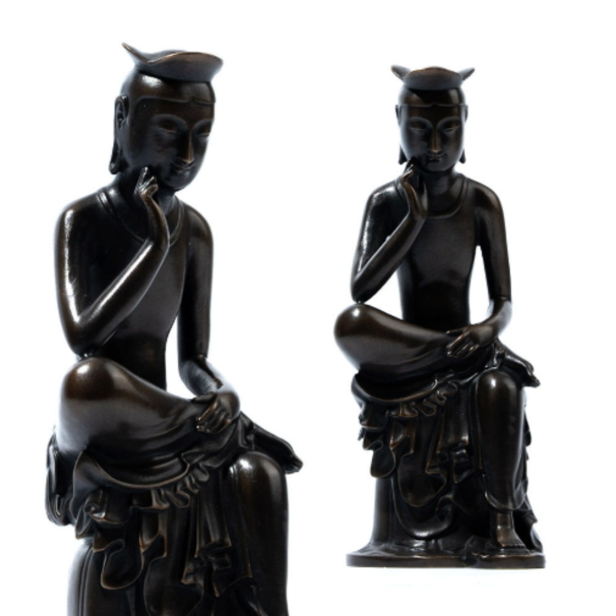 [여진불교X무형문화재 이진형장인] 청동 미륵보살 반가사유상 불상미니어처 40cm (스탠드포함) 국내생산 박물관기념품 박물관굿즈, 1개, 40cm/브라운 990,000원