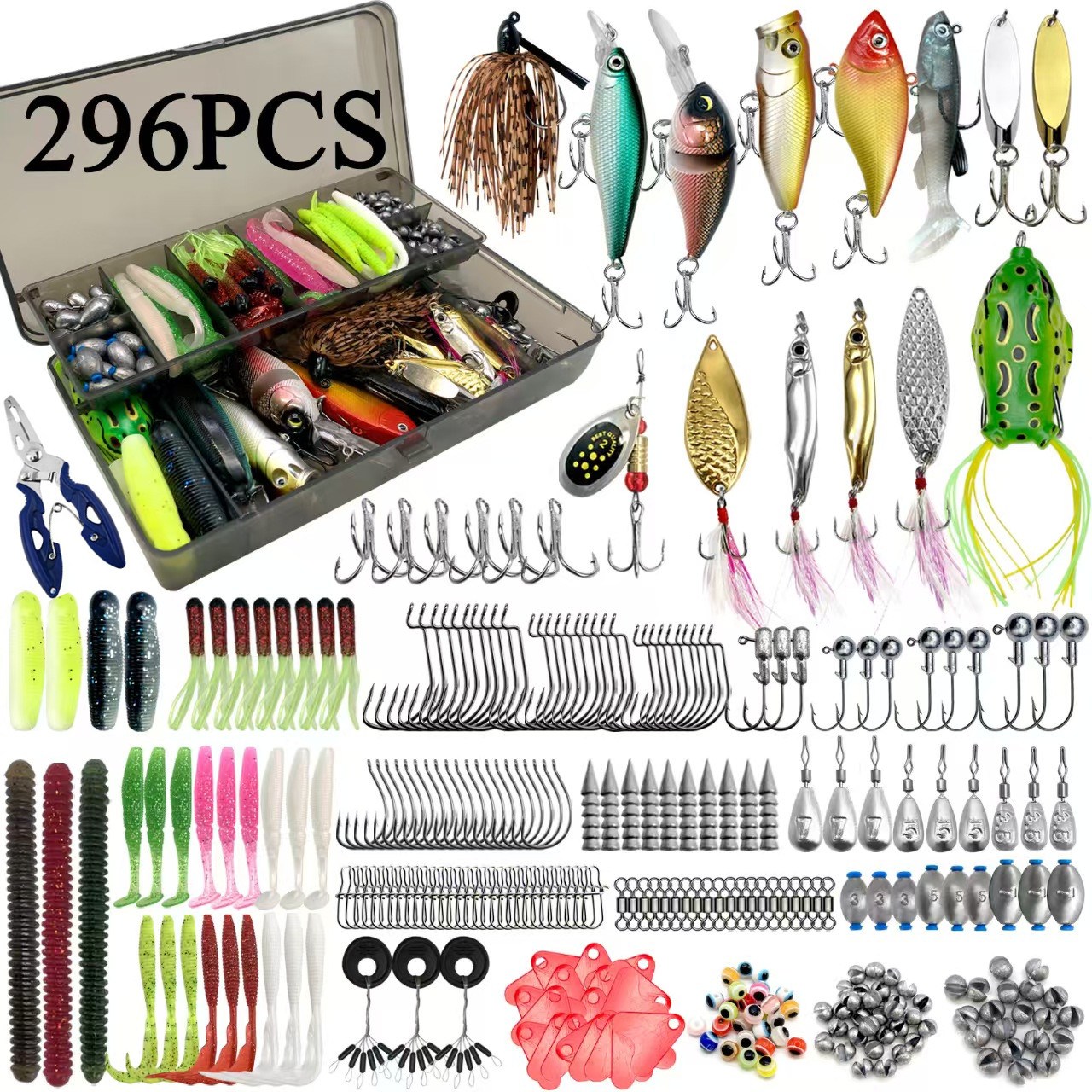 루어미끼세트 소프트베이트 하드베이트 플라이어 태클박스 296종 22,800원