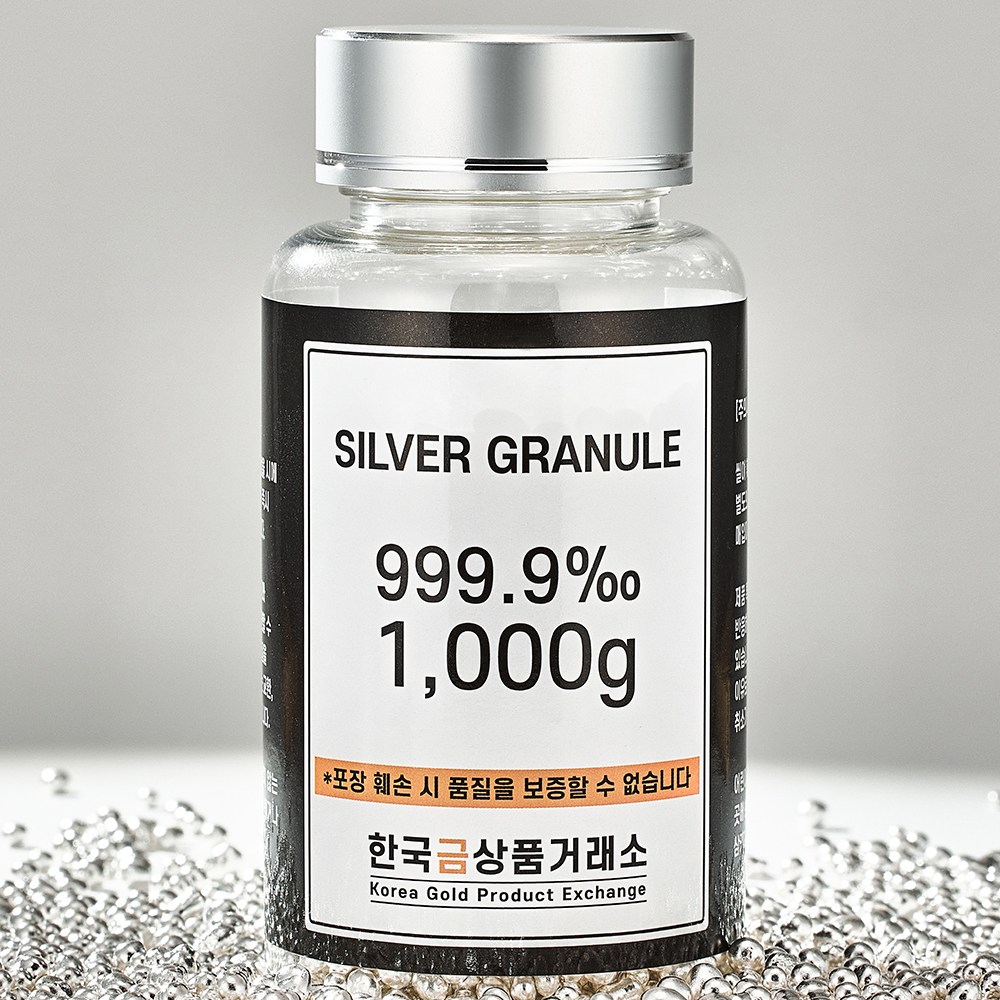 [한국금상품거래소] 실버 포나인 999.9 은 Silver 그래뉼 1kg 은시세 은테크 투자용 실버바 원재료 순은 한국금상품거래소 1000g 4,547,000원