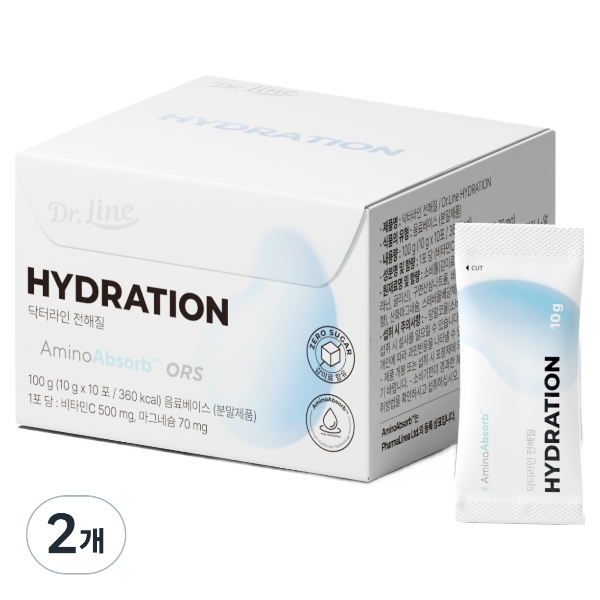 닥터라인 전해질 하이드레이션 10p, 100g, 2개 50,000원