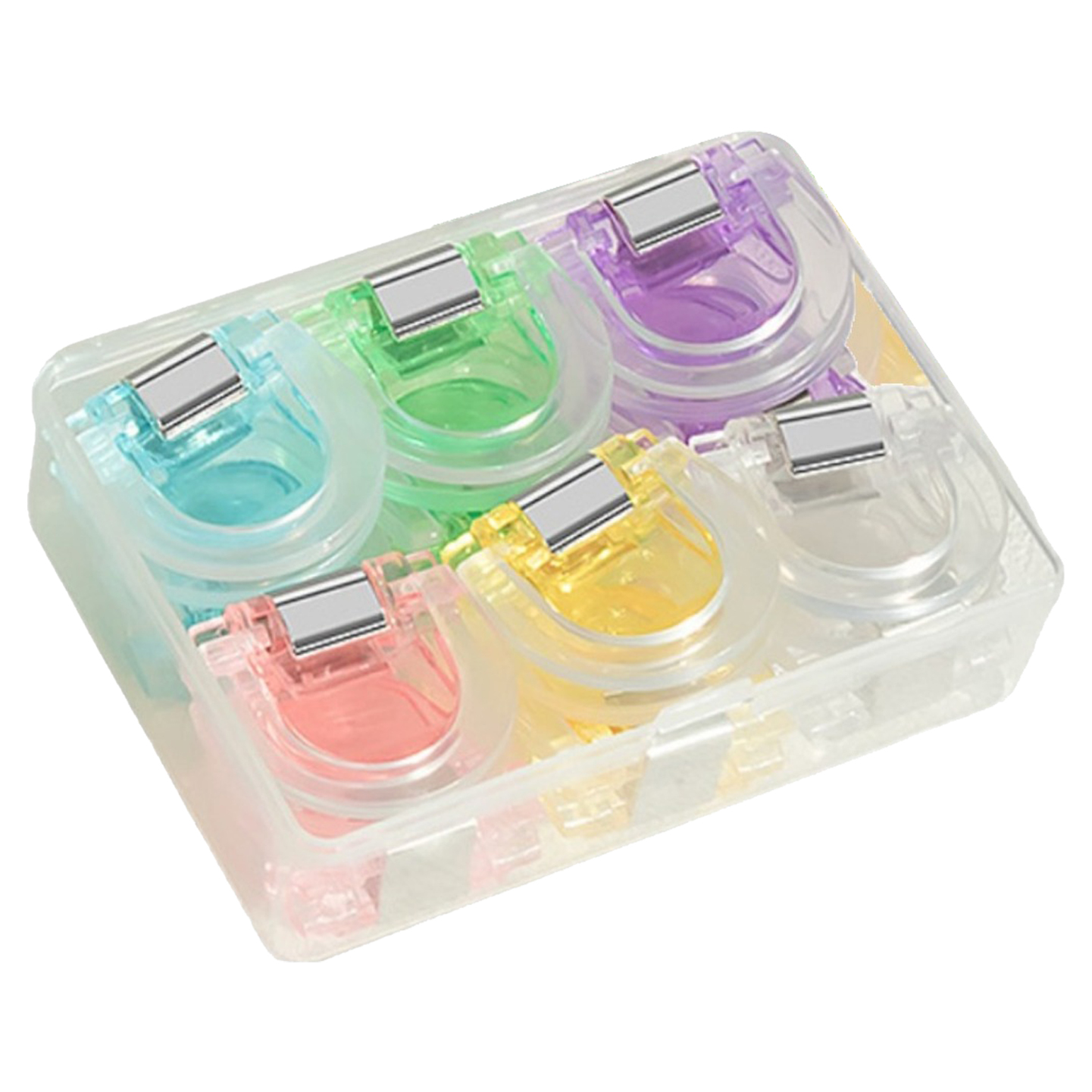 문구담 멀티 반달 클립 접이식 D형 집게 07 혼합색 6종 x 2p 세트, 1세트, 소 7,480원