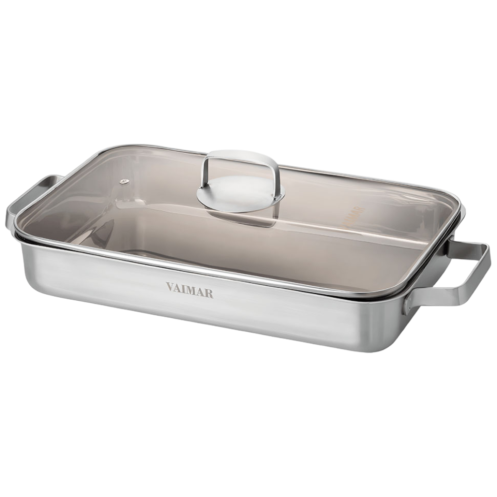 홈파티 필수템! IH 스텐 인덕션호환 와이드 직사각팬 냄비+유리뚜껑 36,900원