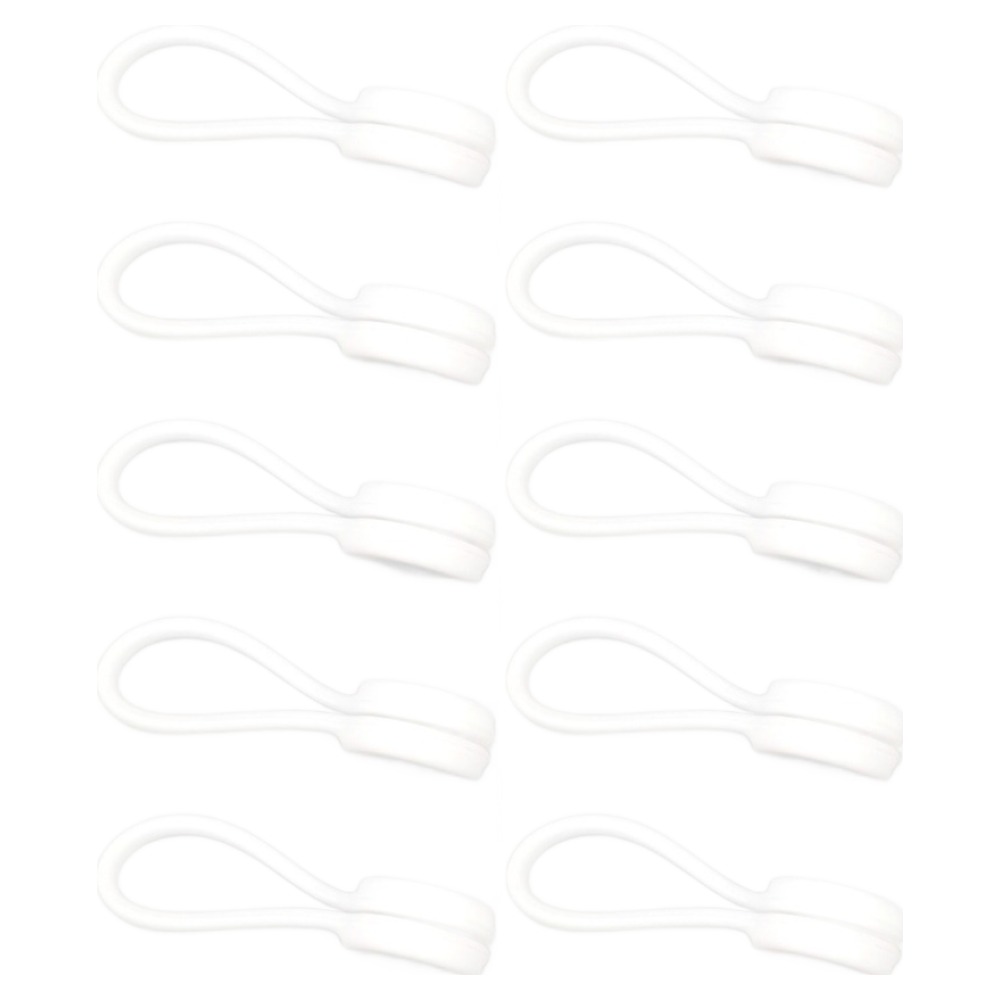 앞날창창 다용도 마그네틱 실리콘 케이블 선 정리 홀더, 화이트, 10개 6,000원