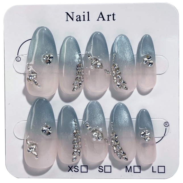 넥소라 겨울네일팁 눈꽃네일 프레스온 젤 네일팁 단품 11,900원