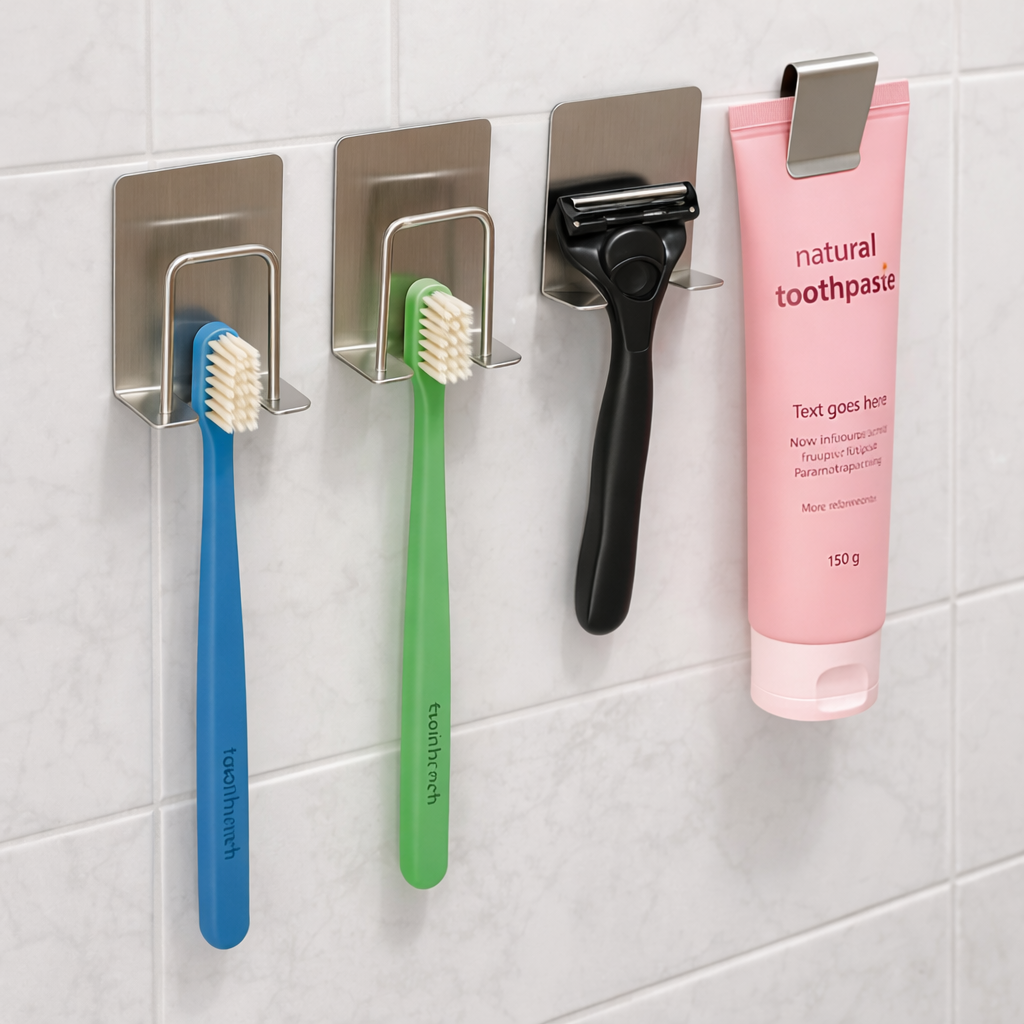 오어브랜드 2인세트 무타공 스텐 칫솔걸이 4,890원