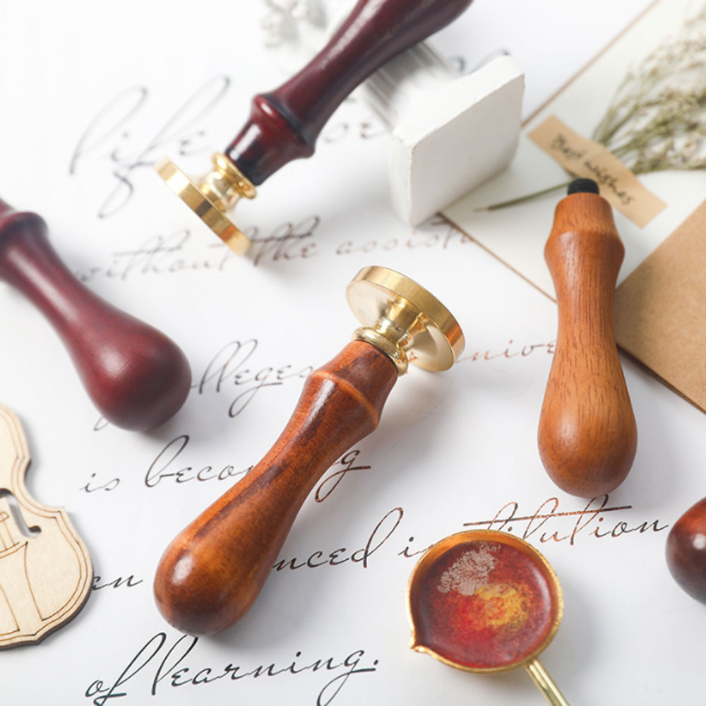 실링왁스 스탬프 클래식 금속 우드 인장 손잡이, 1개 6,000원