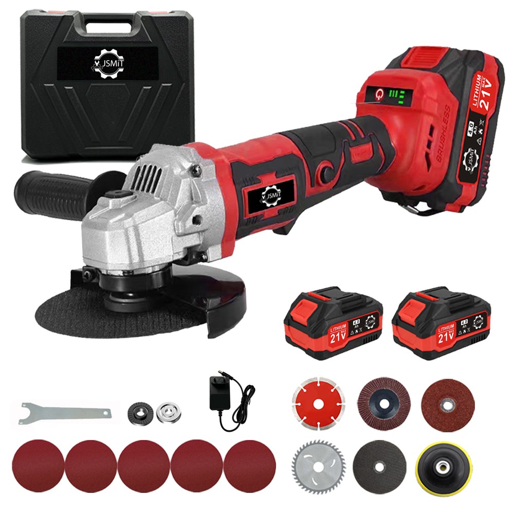 JSMiT 무선 충전식 전동 브러시리스 - 그라인더 핸드 프리미엄 앵글 그라인더 절삭공구 5 인치 산업용 등급21V 165,000원