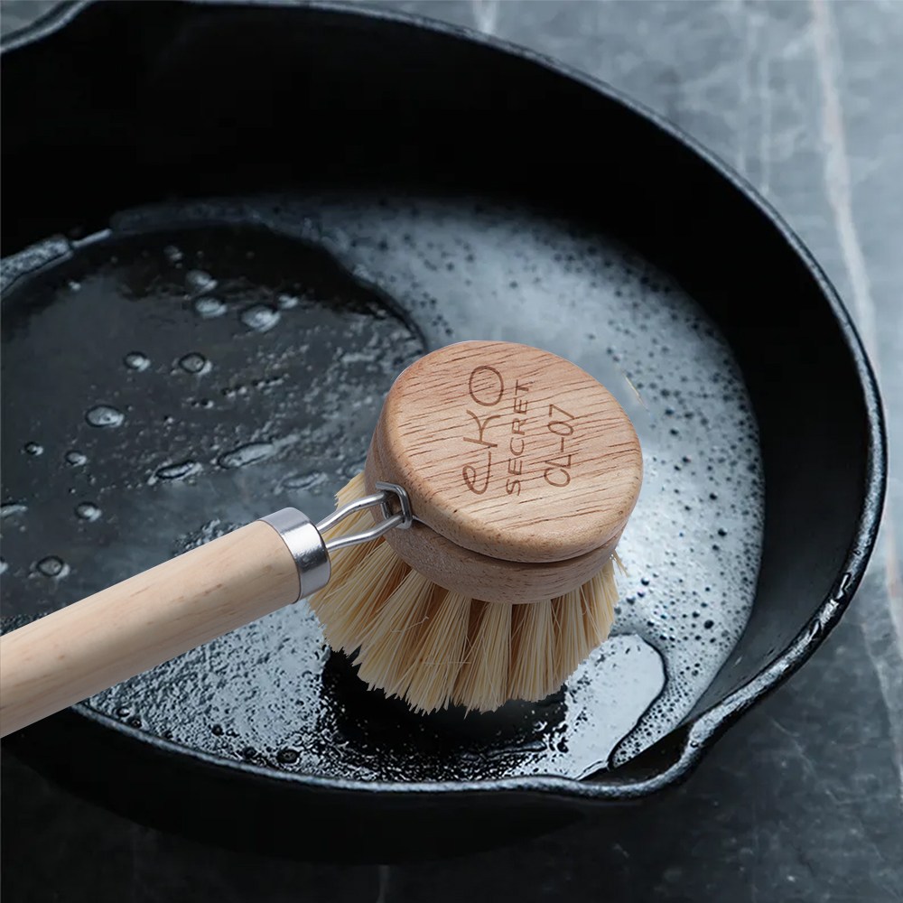 주방 다용도 세척솔 선인장뿌리 핸디형 헤드솔교체가능, 2개, 우드 9,600원