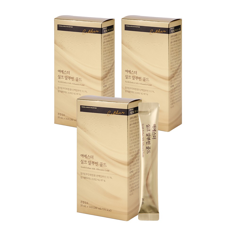 [본사직영] 여에스더 마시는 실크 알부민 골드 국민영양 프로젝트, 3박스, 14회분 33,300원