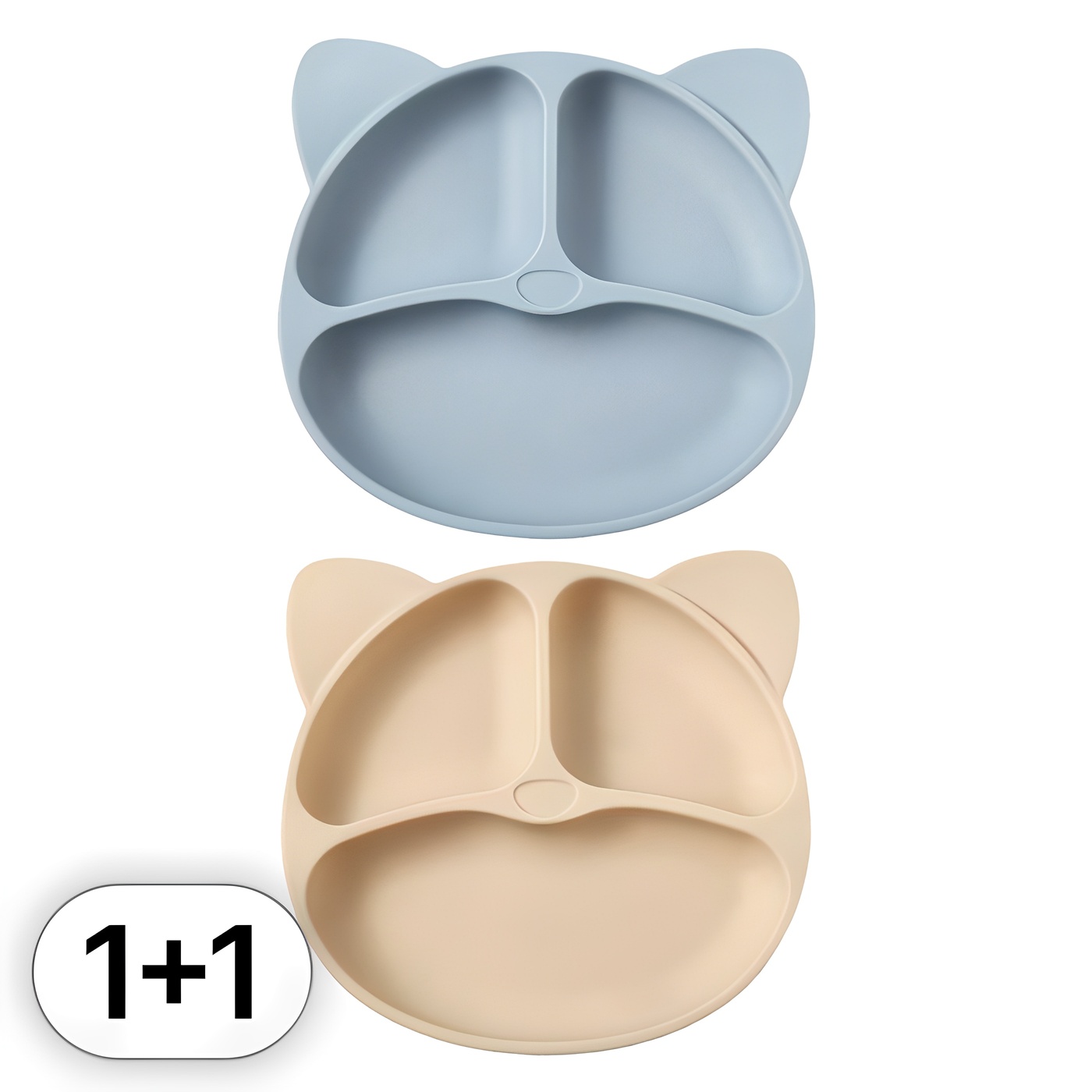 투데이리빙 1+1 자기 주도 흡착 실리콘 냥이 식판 세트 이유식 간식 겸용 흡착식 자기주도 그릇 11,800원