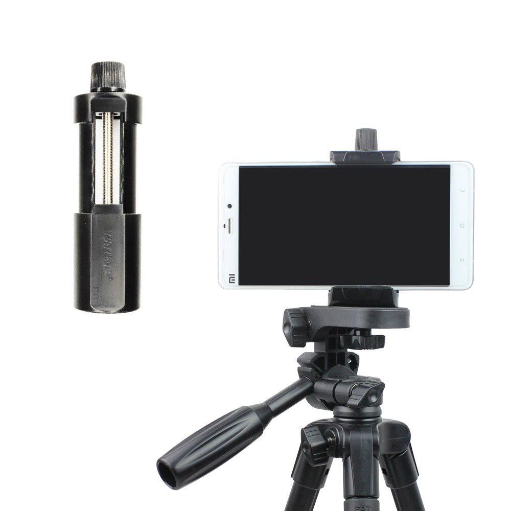YUNTENG 스크류 타입 스마트폰 홀더 삼각대 셀카봉용 휴대폰 거치대, 블랙, 1개 3,500원