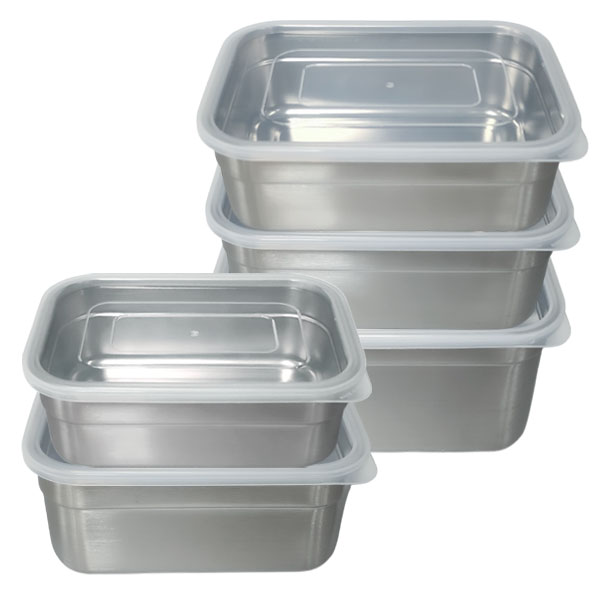 올품락 포스코 STS304 열고닫기 편리한 이지씰 스텐밀폐용기 빅사이즈 5종세트, 5호+6호+7호+8호+9호, 1세트 72,000원