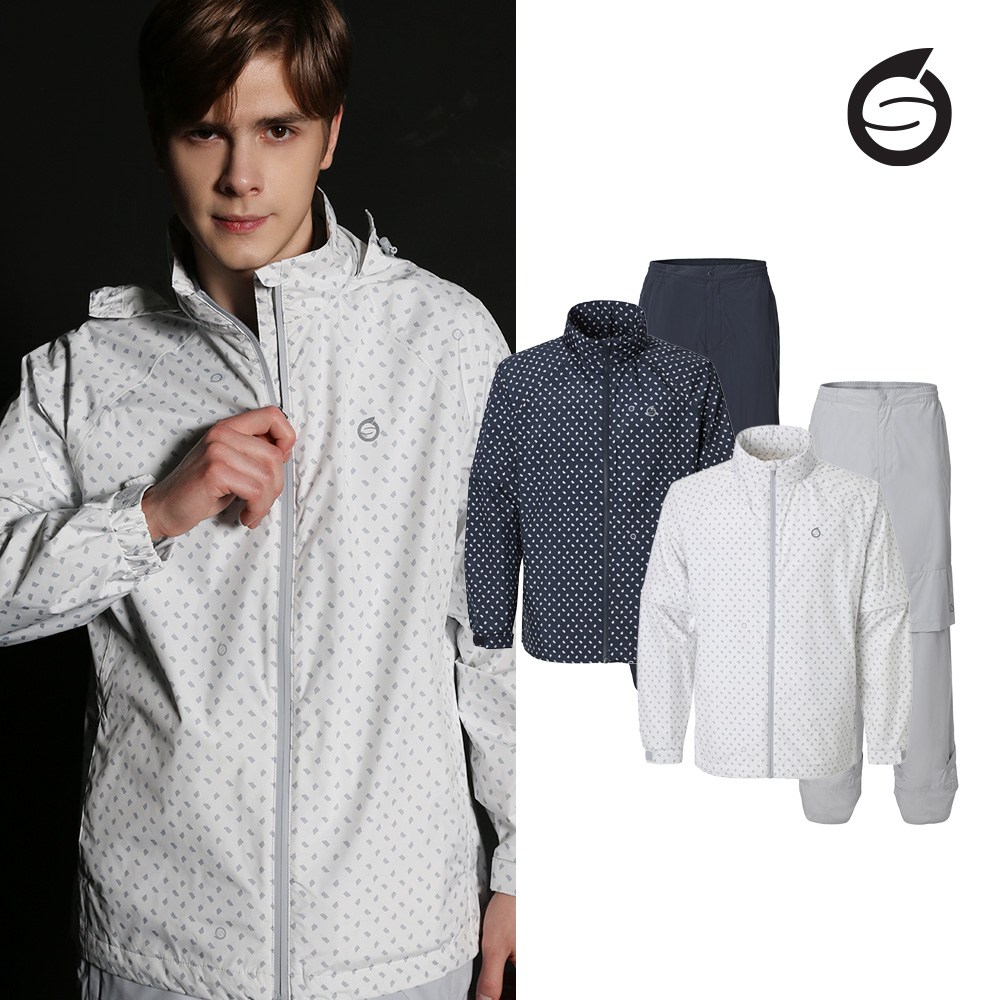 선덜랜드 남성 페이퍼 패턴 골프비옷 상하의 세트 - SLM3ARW102 159,000원