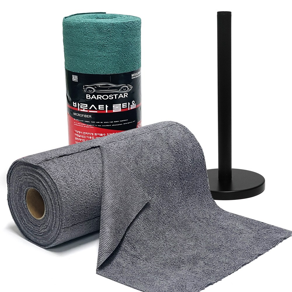 바로스타 롤 타월 50매 행주.차량다용도 크리너 세차타월 30x30(키친타월 홀더 무료증정) 23,900원