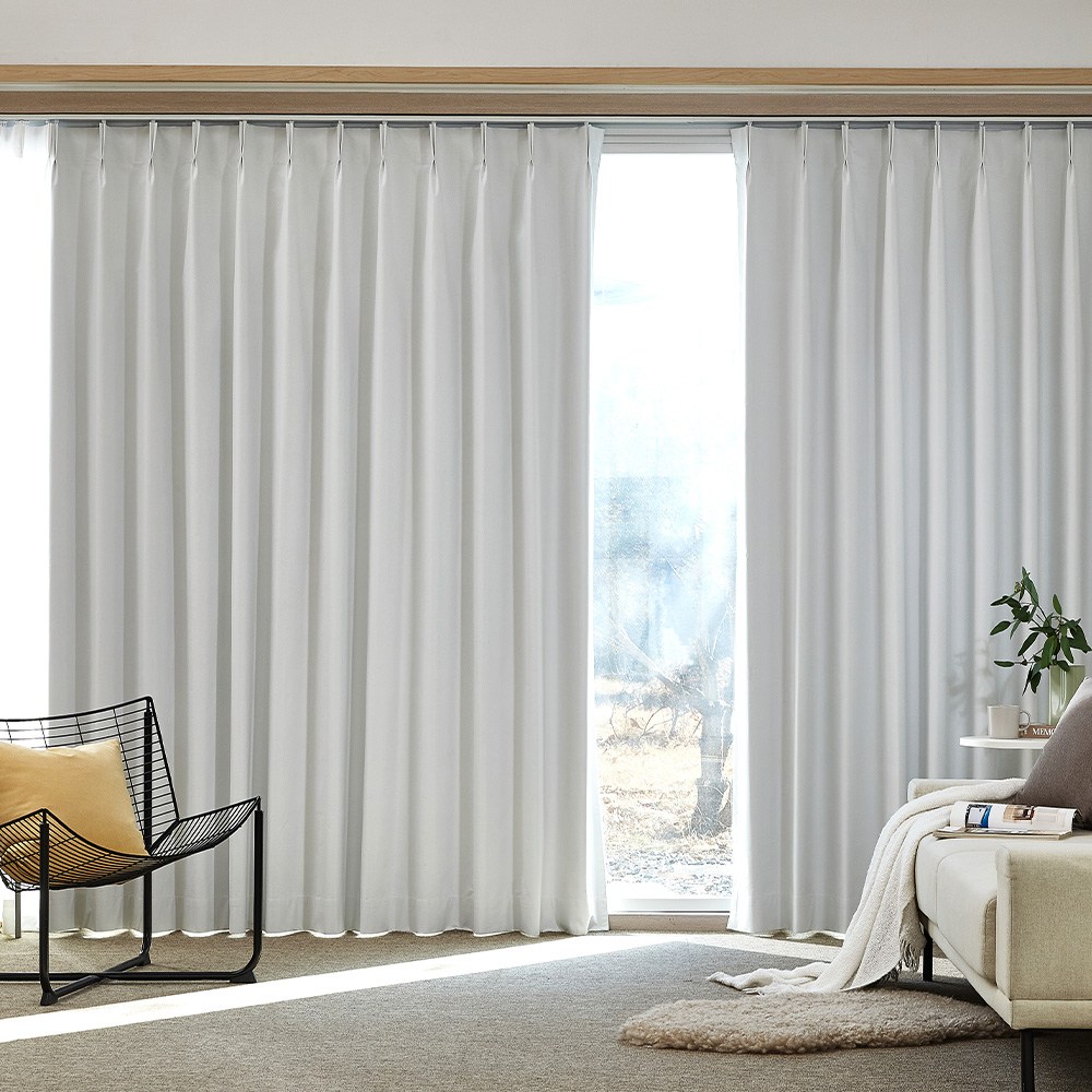 모던하우스 슬리피 라이트 100%암막 나비주름 긴창문커튼 220x235 화이트 2p-BL3626014 129,000원