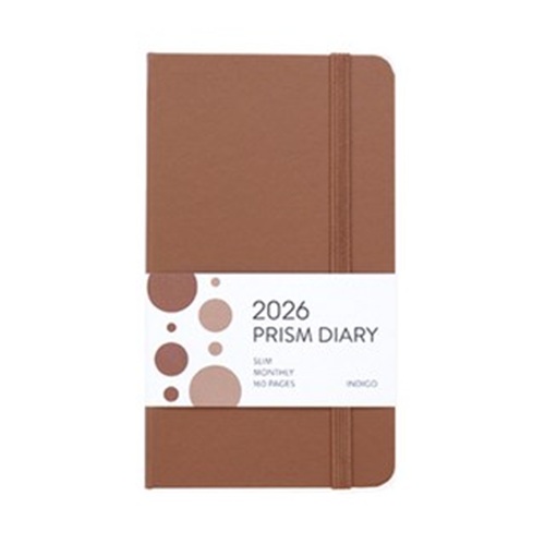 인디고 2026 프리즘 슬림 먼슬리 다이어리 날짜형 수첩형 월간 스케줄러 먼슬리 플래너, 03모카무스 6,720원