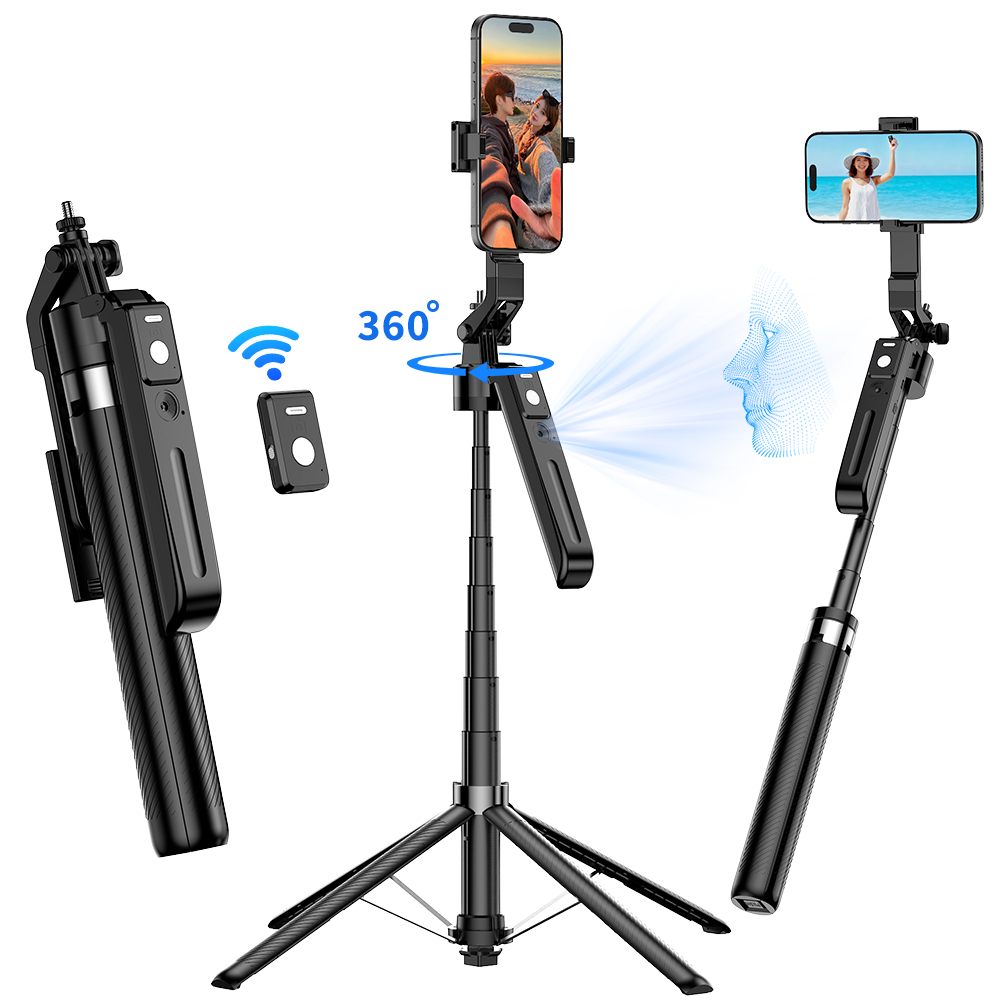 NICESUN AI 자동 트래킹 블루투스 휴대폰 삼각대 스마트폰/카메라/고프로 삼각대 셀카봉 180cm 29,900원