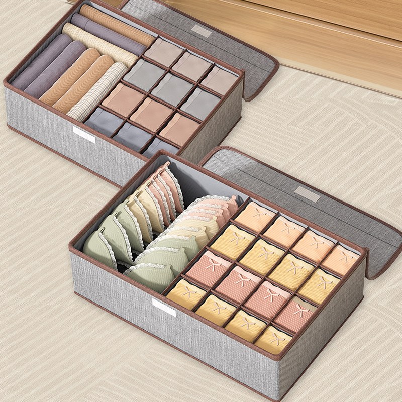 디모어 패브릭 프리미엄 옷장정리 속옷 양말정리함, 1세트, 그레이 13칸+17칸 9,900원