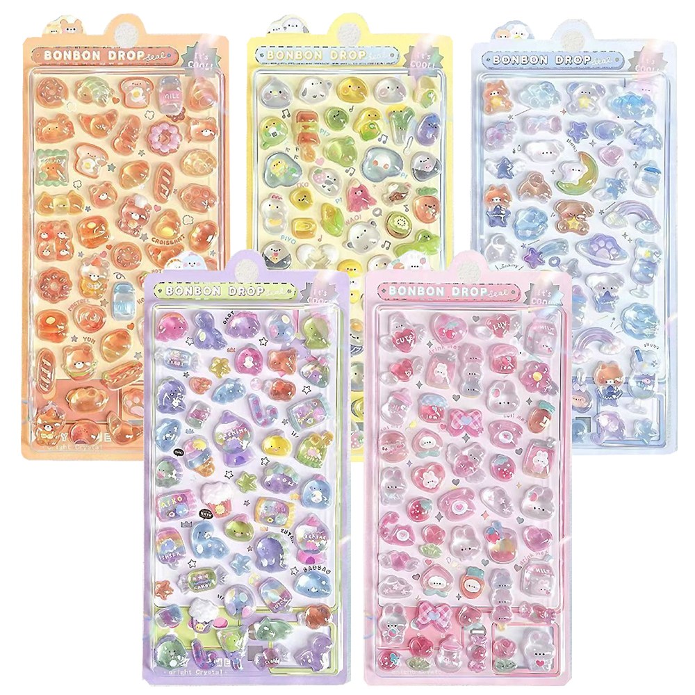 올리브파티 3D 입체 DIY 다꾸 폰꾸 스티커 5종 세트 5,800원