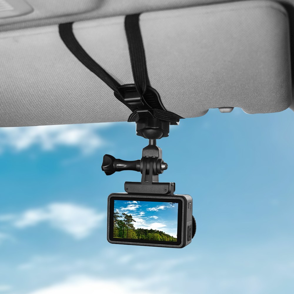 FLYMILE DJI 포켓3/액션6/5Pro/오스모360/인스타360 X5 차량 선바이저 거치대 1/4나스&투클로우 퀵릴리스 3종세트 고정밴드+버클 포함 액션카메라 액세서리, 1개, 차량용 거치대 3종 세트 12,000원