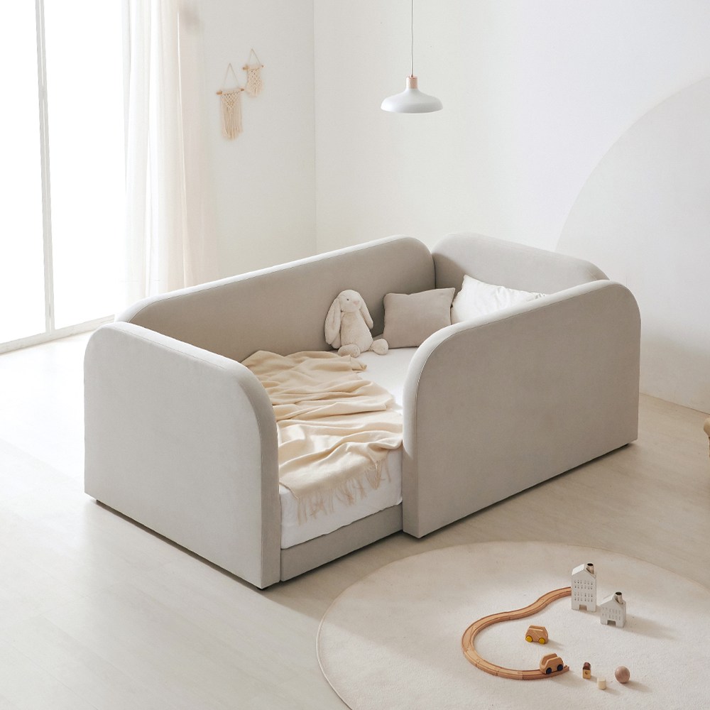 유씨엠 쿠우 데이베드 안전가드 아기침대 B형 침대프레임 SS, 라이트그레이 713,150원