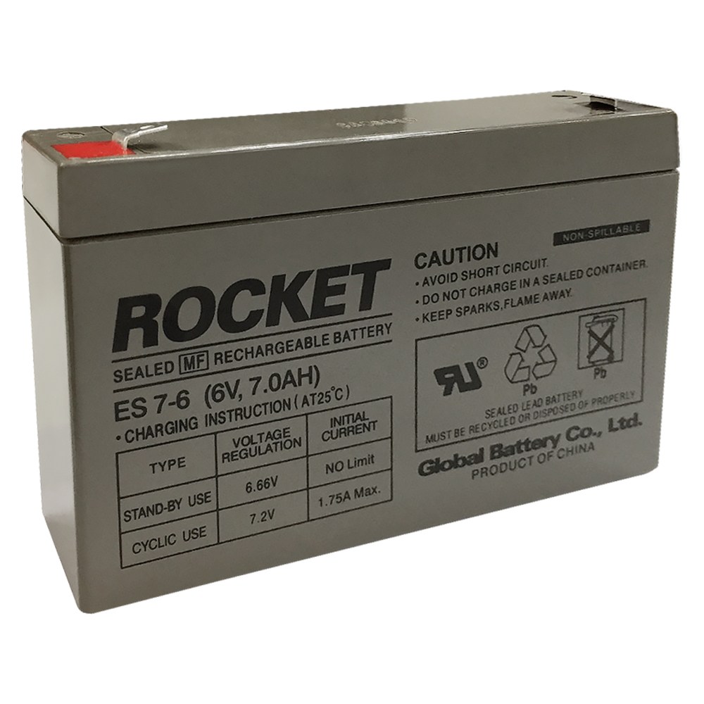 [연축전지] 로케트 ES7-6 6V 7A /납전지/전동차/예비보조전력/배터리, 1개, 1개입, 1 10,410원