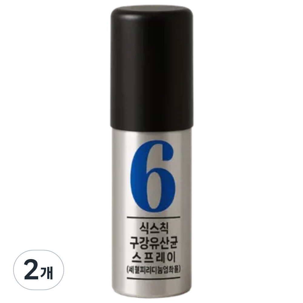 식스칙 구균제 유산균 구강스프레이 구취제거 의약외품, 2개, 15ml, 현재가 42,590원