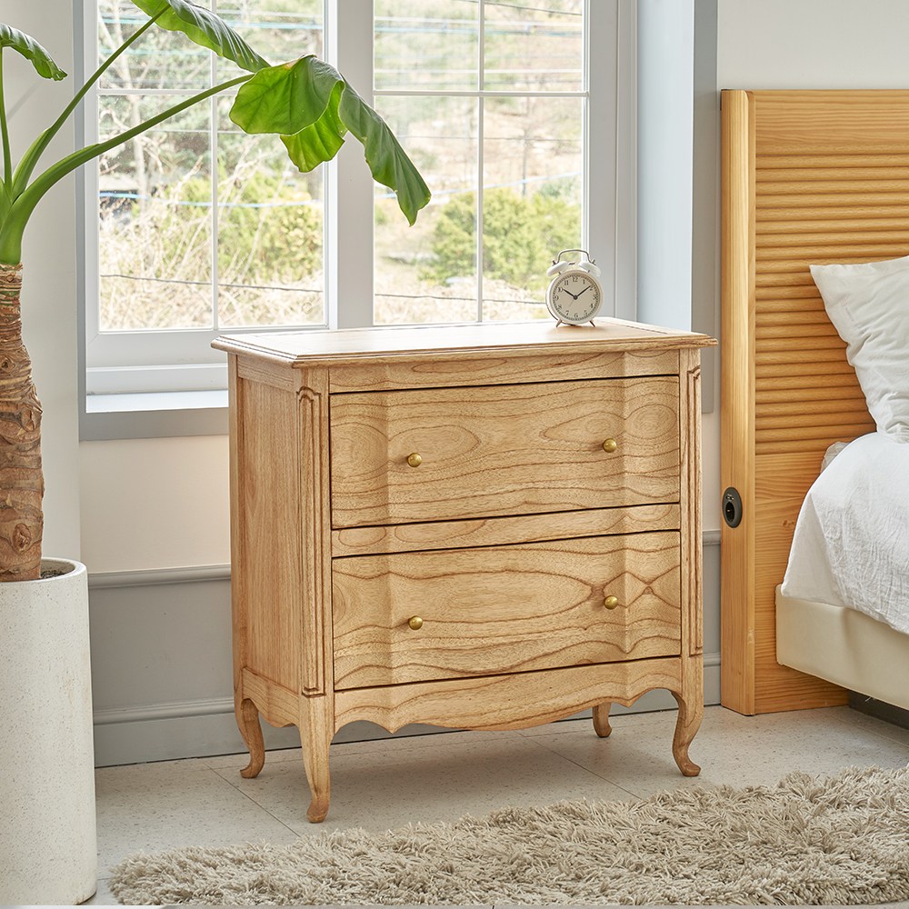 유캐슬 가이아 엔틱 2단 원목 서랍장 A_착불배송, 단품, 2개 299,000원