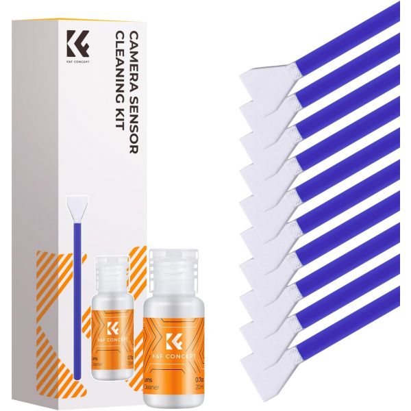 KF Concept 16mm APS-C 센서 클리닝 스왑10개 + 20ml 클리너 DSLR SLR 디지털 카메라 CMOS 및 CCD 스왑 키트 니콘 소니 캐논 카메라용 세척 42,000원