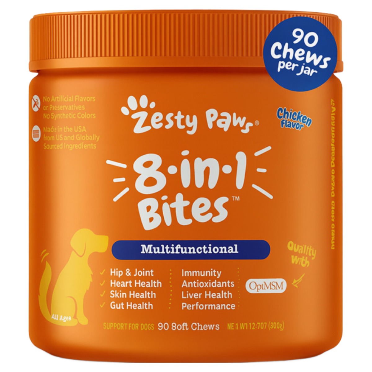 달려라펫 [미국 직배송] 제스티포우 강아지 멀티영양제 치킨맛, 1개, 종합영양제, 90회분 91,000원