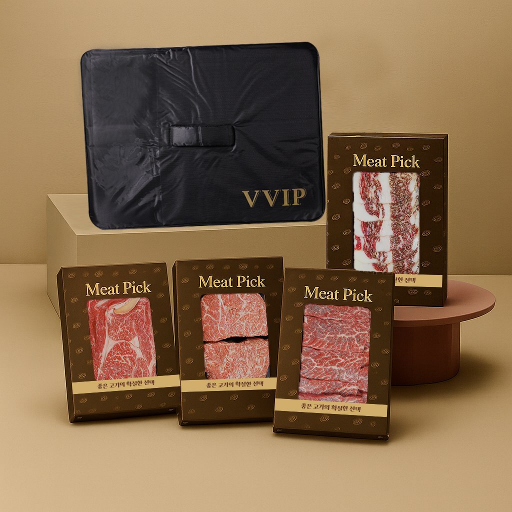 미트픽 1++ 한우구이 추석 명절 선물세트 A3호 등심+안심+갈비살+차돌박이 179,000원