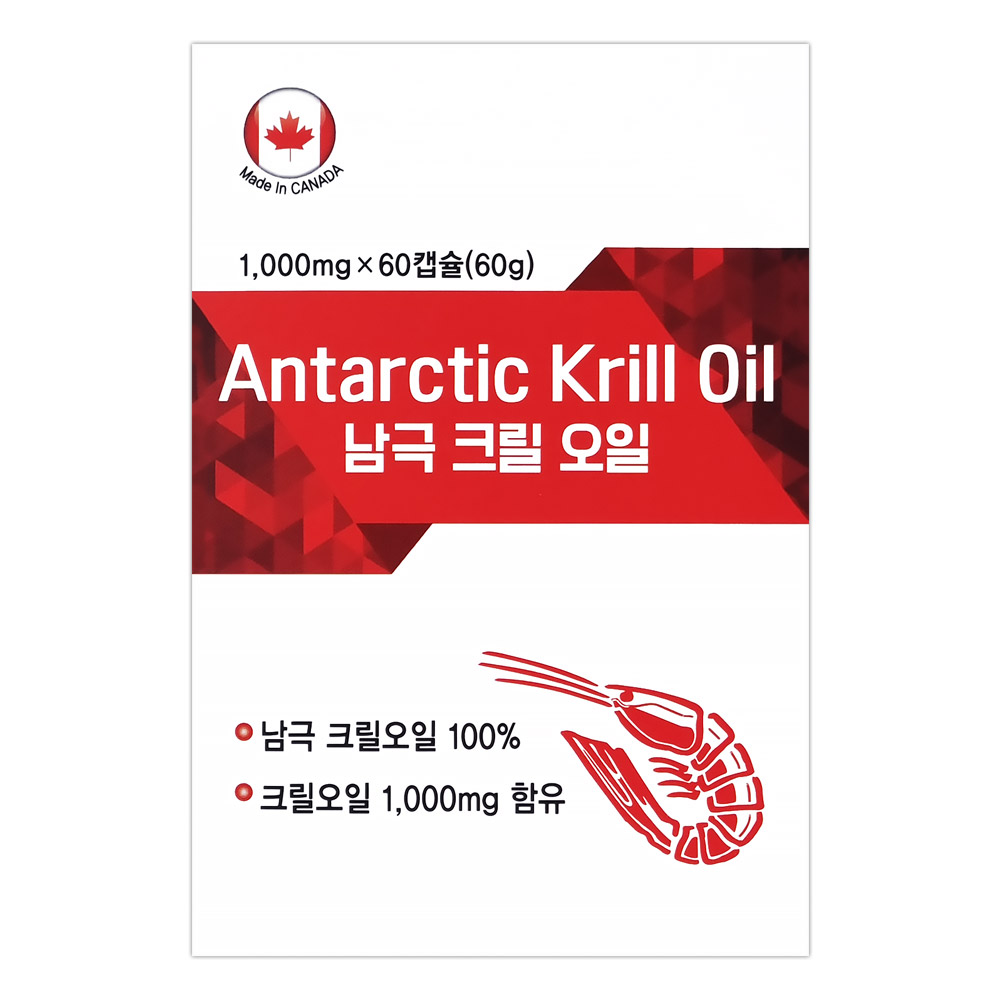 캐나다 남극크릴오일1200mg 60캡슐(2개월분) 인지질58%+아스타잔틴, 1박스, 1.2g 39,900원