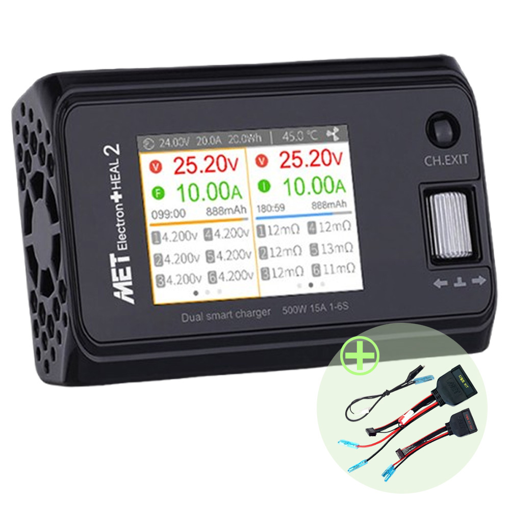 MET 일렉트론힐2 만능충전기 셀밸런싱 12V 18V 단자포함 세트 배터리복구 279,200원