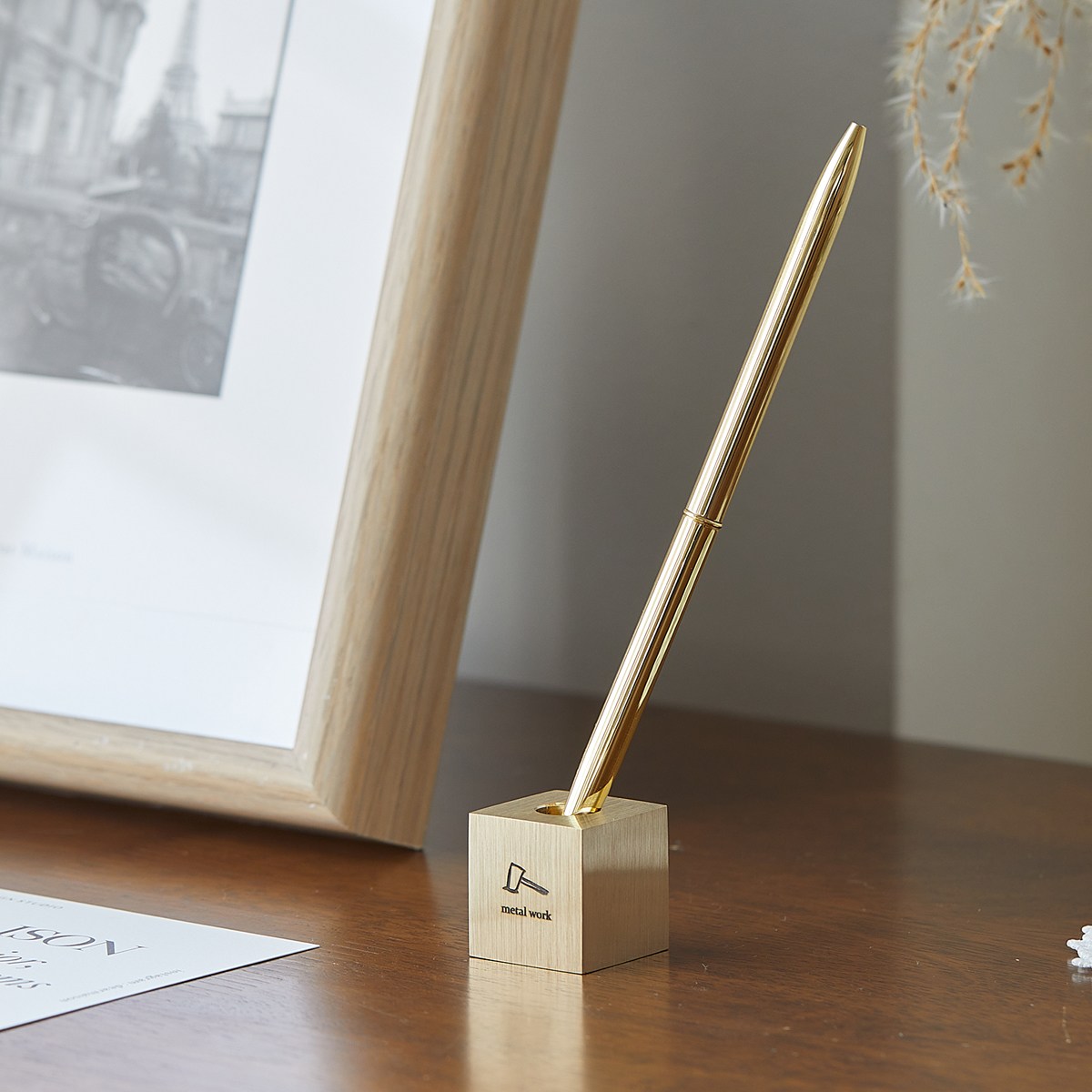 금속아저씨 황동 사각 펜홀더 펜꽂이(이니셜각인), 1개 43,000원