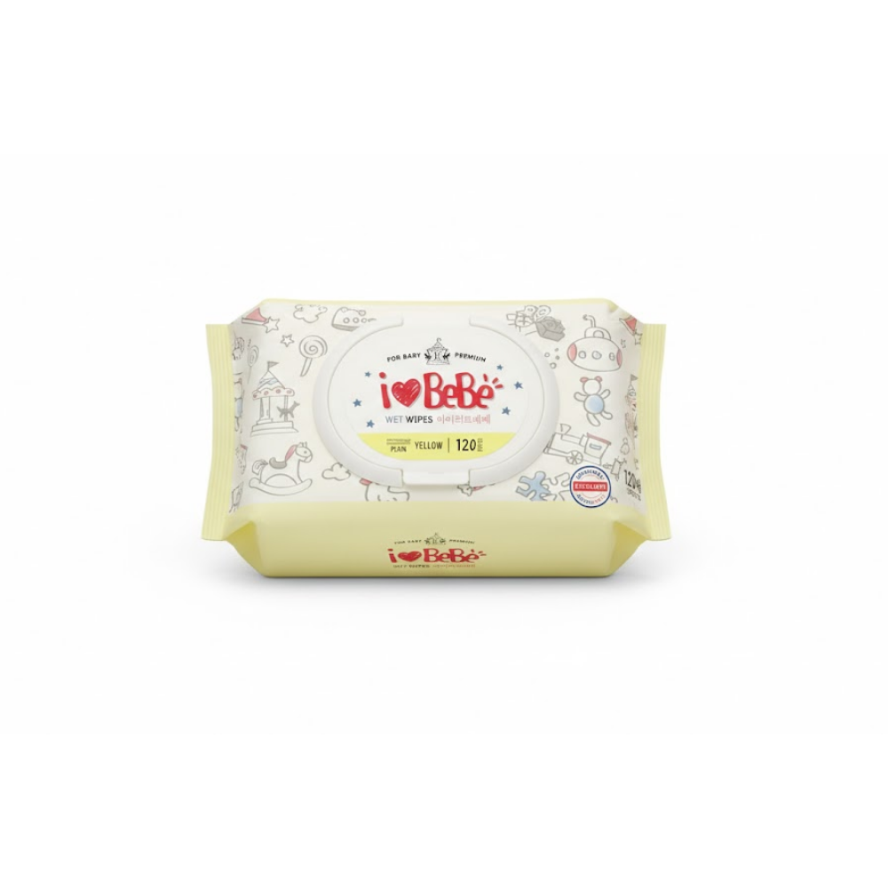 아이러브베베 플러스옐로우 아기물티슈 43g 120매 20팩 캡형 24,000원