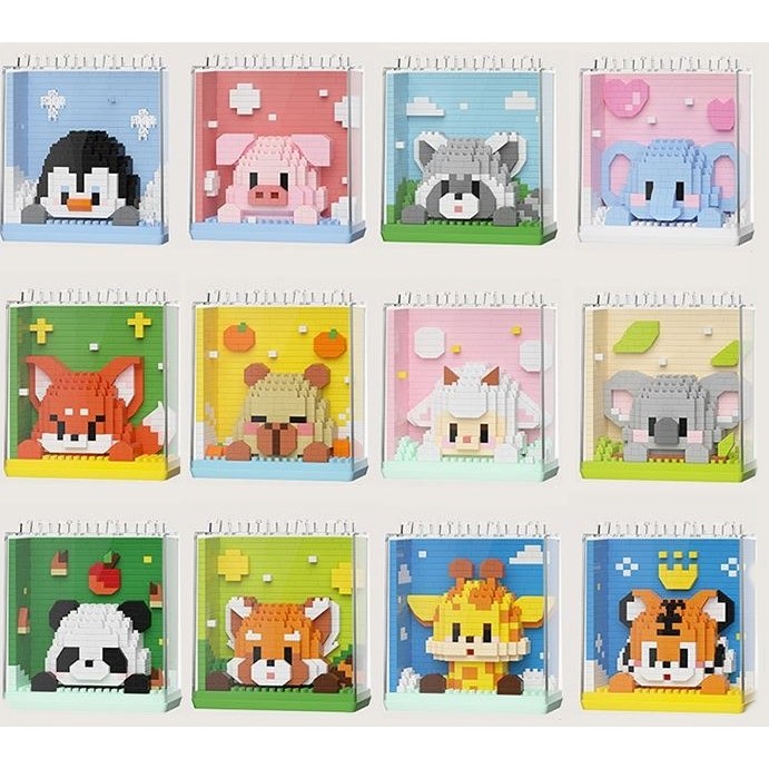 심아트 미니블럭 나노블록 동물원 시리즈 12종, 1개 5,500원