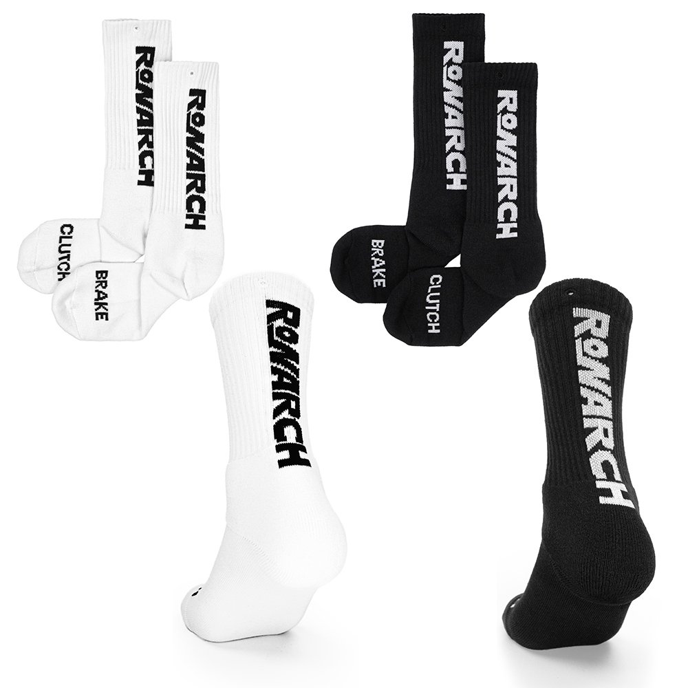 로나크 모토삭스 버티컬로고 (발목보호) 남여공용 두꺼운 쿠션양말 1~4족 스포츠 장목양말, 카라비너포함, 4개, 화이트+블랙 39,800원