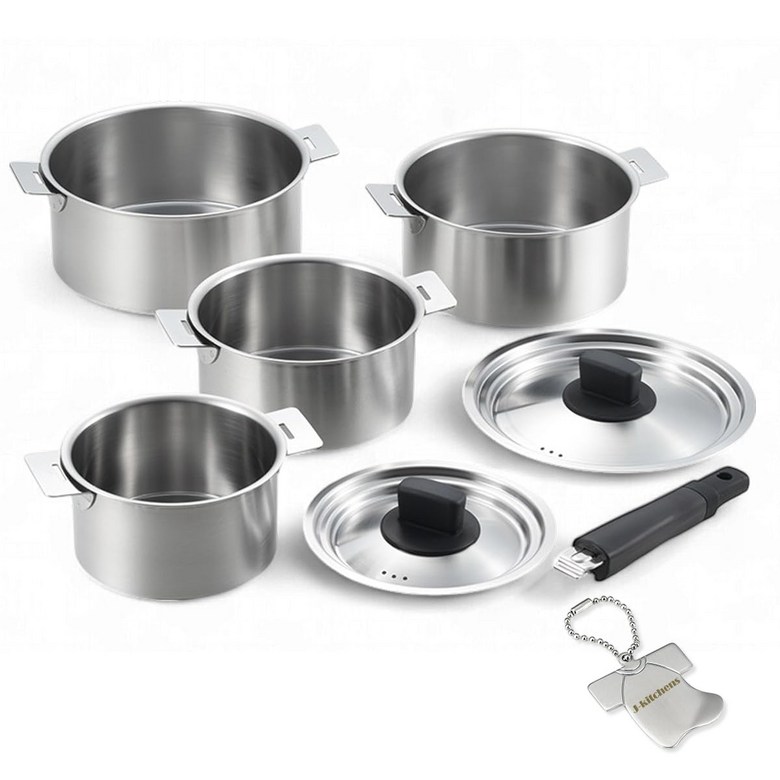 J-kitchens 14 cm 16 cm 18 20 IH 다이닝 제품 한손 냄비 핸들 착탈식 4점 세트 308,620원