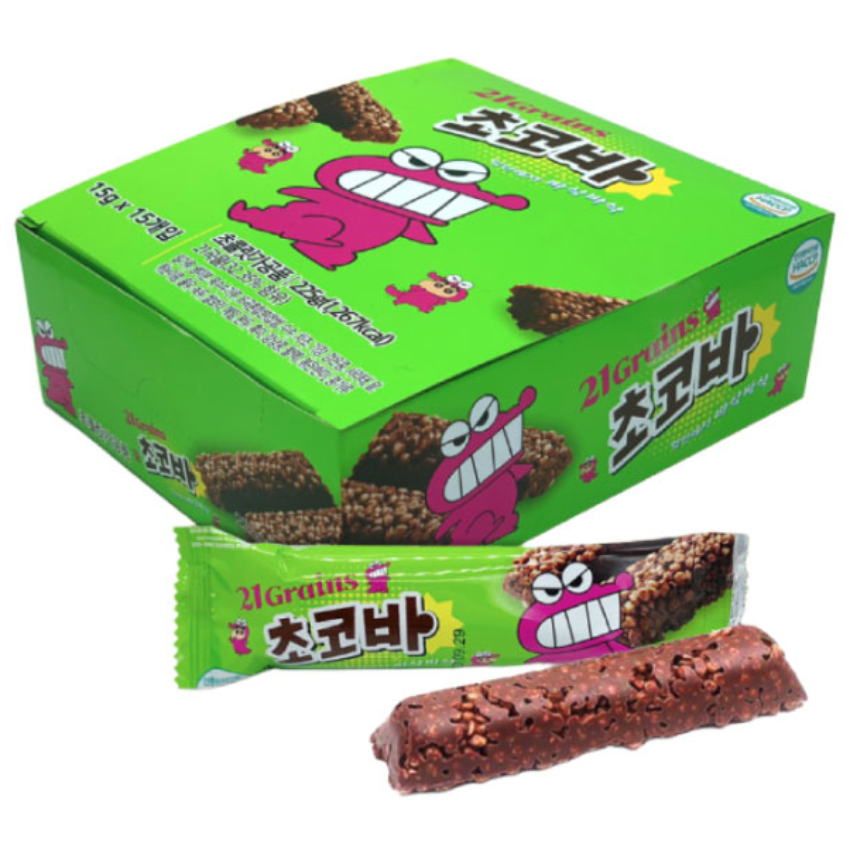 21곡 초코바 짱구과자 크레용신짱, 15g, 15개 7,600원