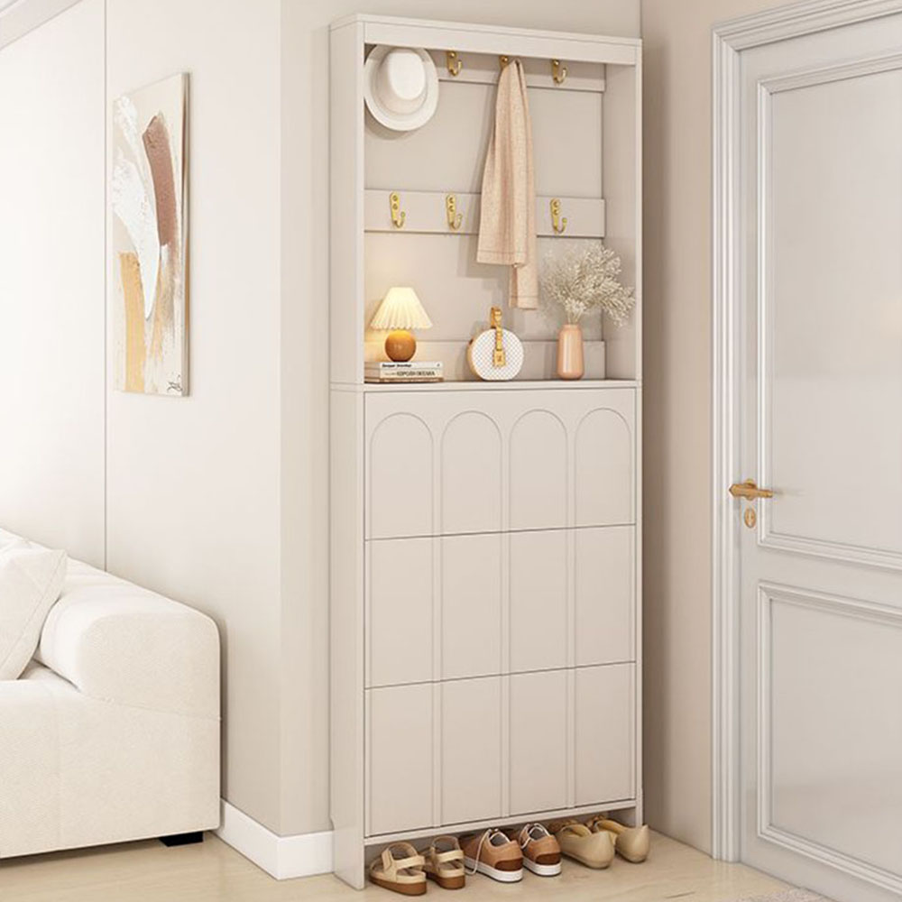 가정용 심플 소형 주택 수납 정리 현관 먼지 방지 신발장, 4단, 화이트(1000*240*2080mm) 394,000원