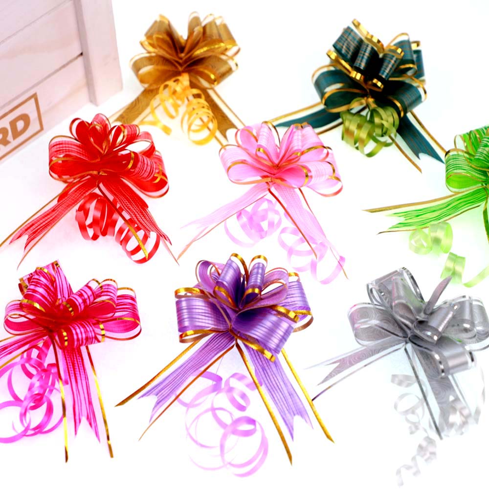 고급형 이중직 매직리본(50개) 메론리본 자동리본 원터치리본 과일포장 선물포장, 골드 12,500원