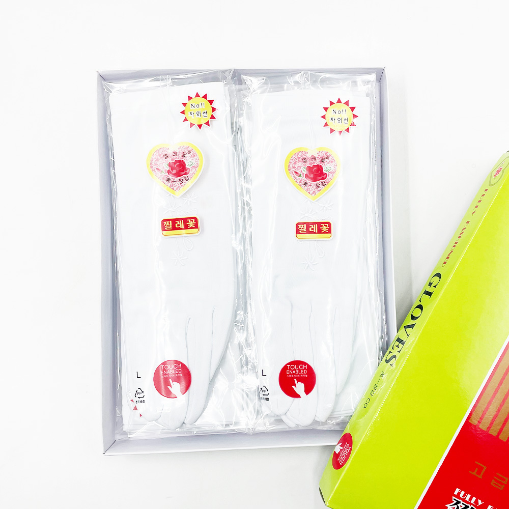 찔레꽃 고급 예식장갑 (플라워자수) 10켤레 스마트터치장갑 25,400원