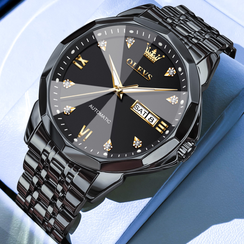 OLEVS 남성 시계 정품 자동 기계식 오토매틱 럭셔리 명품 워터프루프 야광 메탈시계 93,000원