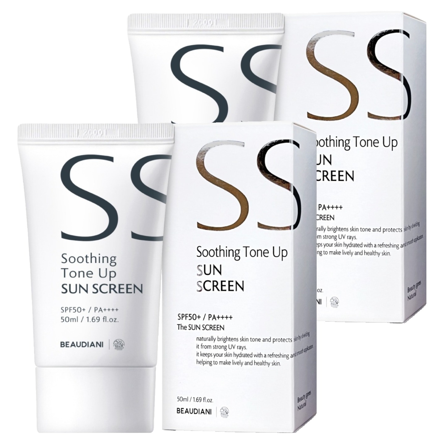 뷰디아니 수딩 톤업 선스크린 SPF50+ PA++++, 50ml, 2개 26,400원