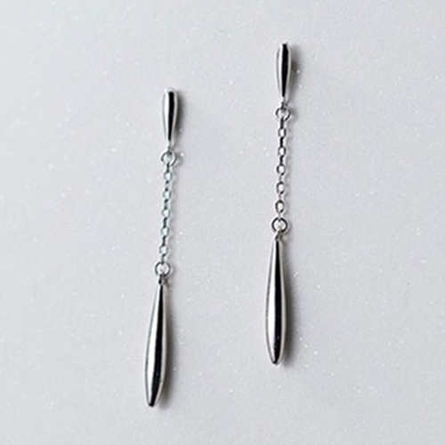 에르모사제이 E055 실버 925 데일리 스터드 드롭 제인 롱 여자 은 귀걸이 28,900원
